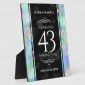 Elegant 43rd Opal Wedding Jubileum Celebration Fotoplaat (Zijkant)