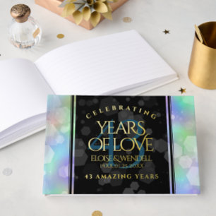 Elegant 43rd Opal Wedding Jubileum Celebration Gastenboek