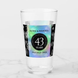 Elegant 43rd Opal Wedding Jubileum Celebration Glas