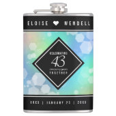 Elegant 43rd Opal Wedding Jubileum Celebration Heupfles (Voorkant)