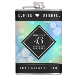 Elegant 43rd Opal Wedding Jubileum Celebration Heupfles