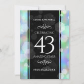 Elegant 43rd Opal Wedding Jubileum Celebration Kaart (Voorkant)