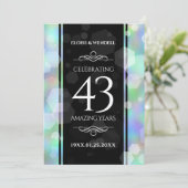 Elegant 43rd Opal Wedding Jubileum Celebration Kaart (Staand voorkant)