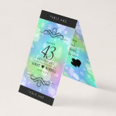 Elegant 43rd Opal Wedding Jubileum Celebration Kaart (Achterkant)