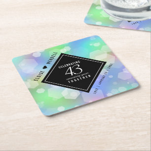 Elegant 43rd Opal Wedding Jubileum Celebration Kartonnen Onderzetters