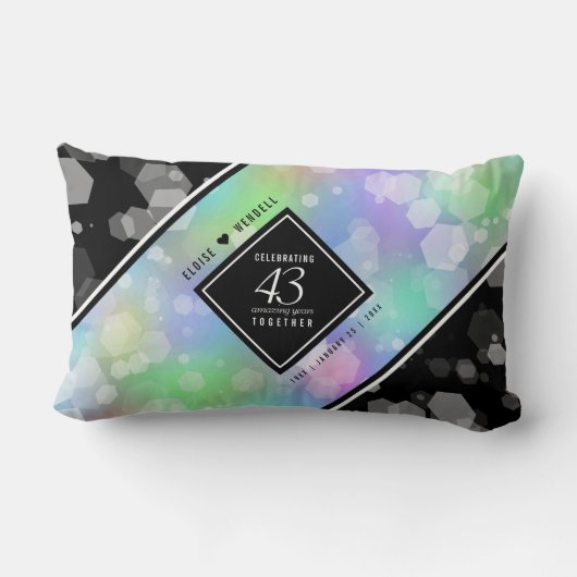 Elegant 43rd Opal Wedding Jubileum Celebration Kussen (Achterkant)
