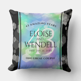 Elegant 43rd Opal Wedding Jubileum Celebration Kussen