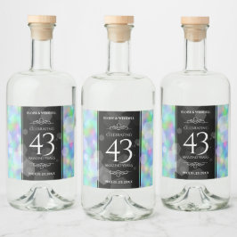 Elegant 43rd Opal Wedding Jubileum Celebration Likeurfles Etiket