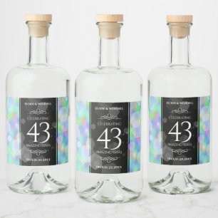 Elegant 43rd Opal Wedding Jubileum Celebration Likeurfles Etiket