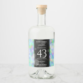 Elegant 43rd Opal Wedding Jubileum Celebration Likeurfles Etiket