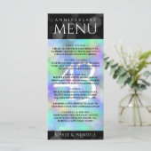 Elegant 43rd Opal Wedding Jubileum Celebration Menu (Staand voorkant)