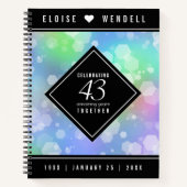 Elegant 43rd Opal Wedding Jubileum Celebration Notitieboek (Voorkant)