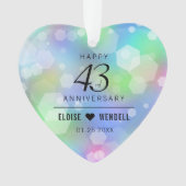 Elegant 43rd Opal Wedding Jubileum Celebration Ornament (voorkant)