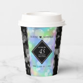 Elegant 43rd Opal Wedding Jubileum Celebration Papieren Bekers (Achterkant)