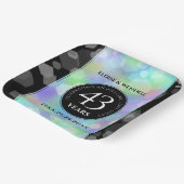 Elegant 43rd Opal Wedding Jubileum Celebration Papieren Bordje (Gebogen)