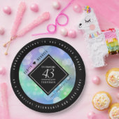 Elegant 43rd Opal Wedding Jubileum Celebration Papieren Bordje (Feest)