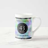 Elegant 43rd Opal Wedding Jubileum Celebration Porselein Kop (Rechts)