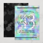 Elegant 43rd Opal Wedding Jubileum Celebration Save The Date (Voorkant / Achterkant)