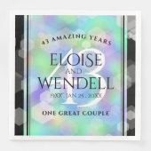 Elegant 43rd Opal Wedding Jubileum Celebration Servet (Voorkant)