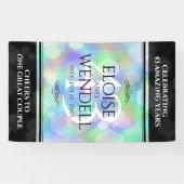 Elegant 43rd Opal Wedding Jubileum Celebration Spandoek (Horizontaal)