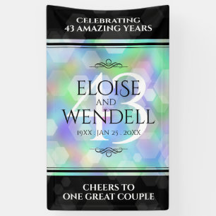 Elegant 43rd Opal Wedding Jubileum Celebration Spandoek