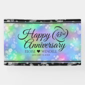Elegant 43rd Opal Wedding Jubileum Celebration Spandoek (Horizontaal)
