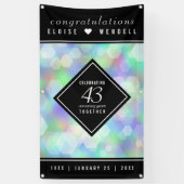 Elegant 43rd Opal Wedding Jubileum Celebration Spandoek (Verticaal)
