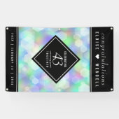 Elegant 43rd Opal Wedding Jubileum Celebration Spandoek (Horizontaal)