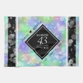 Elegant 43rd Opal Wedding Jubileum Celebration Theedoek (Horizontaal)