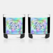 Elegant 43rd Opal Wedding Jubileum Celebration Whisky Glas (Achterkant)