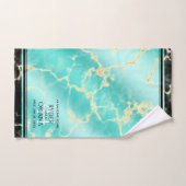 Elegant 44th Turquoise Wedding Jubileum Bad Handdoek (Handdoek)