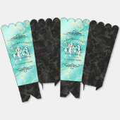 Elegant 44th Turquoise Wedding Jubileum Bedankdoosjes (Ongevouwen)