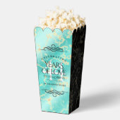 Elegant 44th Turquoise Wedding Jubileum Bedankdoosjes (Popped)