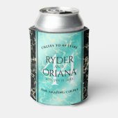 Elegant 44th Turquoise Wedding Jubileum Blikjeskoeler (Blikje Achterkant)