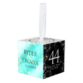 Elegant 44th Turquoise Wedding Jubileum Decoratie (Voorkant hoekig)