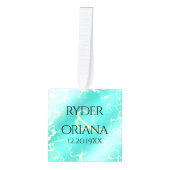 Elegant 44th Turquoise Wedding Jubileum Decoratie (Voorkant)