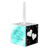 Elegant 44th Turquoise Wedding Jubileum Decoratie (Achter hoekig)