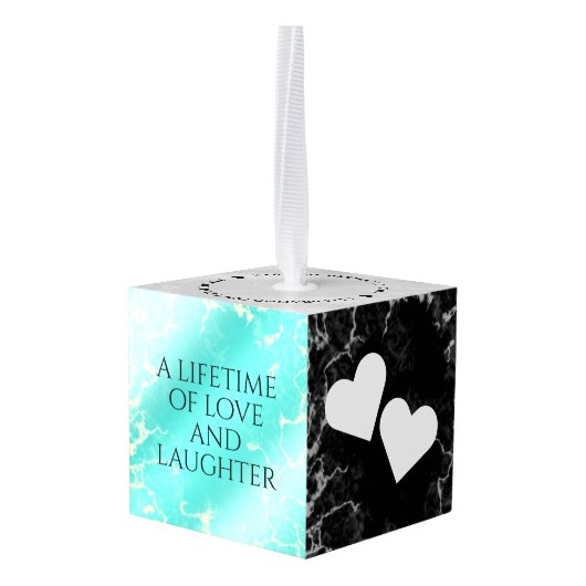 Elegant 44th Turquoise Wedding Jubileum Decoratie (Achter hoekig)