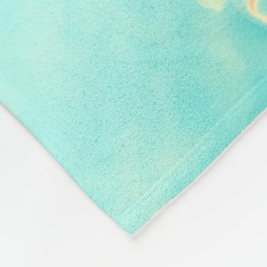 Elegant 44th Turquoise Wedding Jubileum Fleece Deken (Hoek)