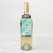 Elegant 44th Turquoise Wedding Jubileum Flessenhanger (Op fles)