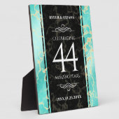 Elegant 44th Turquoise Wedding Jubileum Fotoplaat (Zijkant)