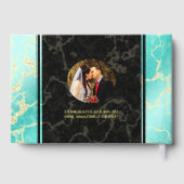 Elegant 44th Turquoise Wedding Jubileum Gastenboek (Achterkant)