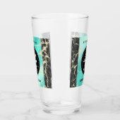 Elegant 44th Turquoise Wedding Jubileum Glas (Rechts)