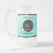 Elegant 44th Turquoise Wedding Jubileum Matglas Bierpul (Links)