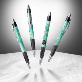 Elegant 44th Turquoise Wedding Jubileum Pen