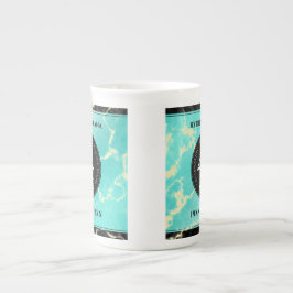 Elegant 44th Turquoise Wedding Jubileum Porselein Kop