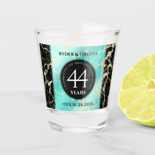 Elegant 44th Turquoise Wedding Jubileum Shot Glas