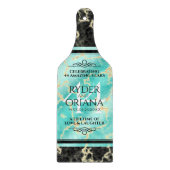 Elegant 44th Turquoise Wedding Jubileum Snijplank (Voorkant)