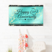 Elegant 44th Turquoise Wedding Jubileum Spandoek (Insitu)
