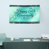 Elegant 44th Turquoise Wedding Jubileum Spandoek (Beurs)